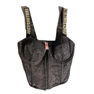 Juicy Couture Black Lace Bustier corset 34C